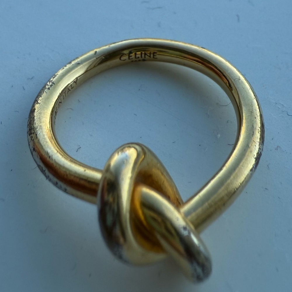 Celine Gold and Silver Twist Ring - Picture 5 of 8